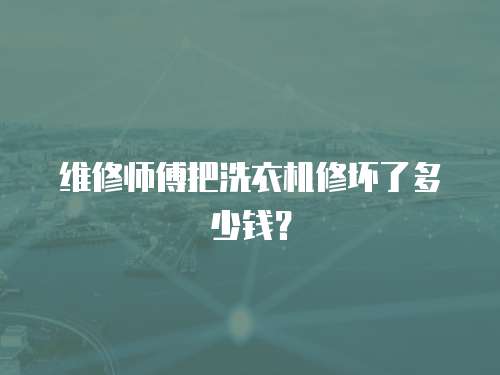 维修师傅把洗衣机修坏了多少钱？